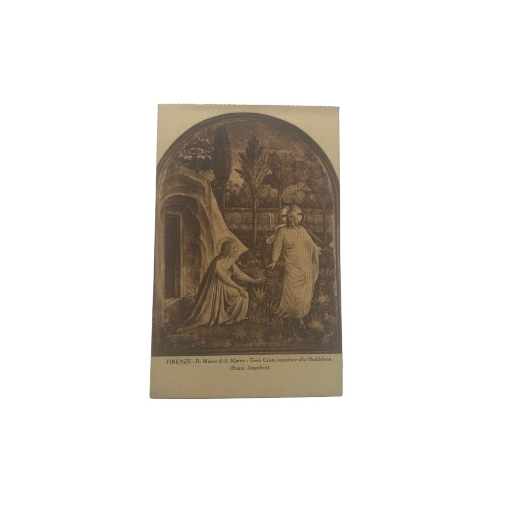 Vintage Postcard Firenze Florence Italy Jesus Mary Maddalena  u